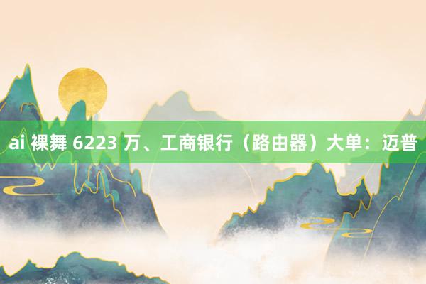 ai 裸舞 6223 万、工商银行（路由器）大单：迈普