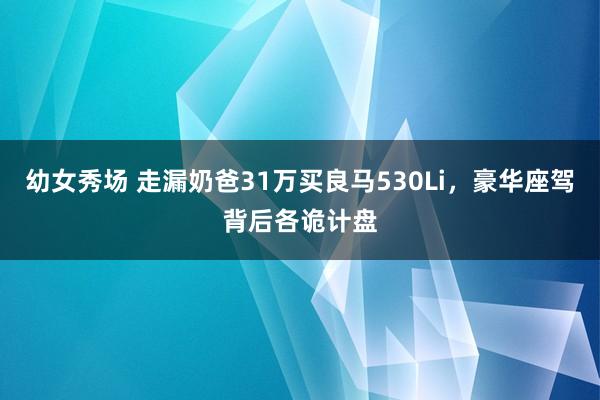 幼女秀场 走漏奶爸31万买良马530Li，豪华座驾背后各诡计盘