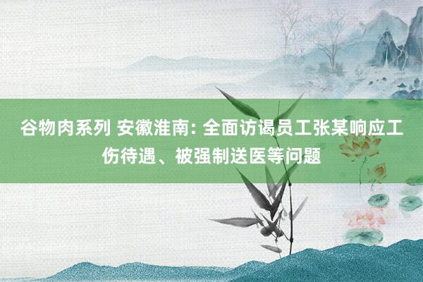 谷物肉系列 安徽淮南: 全面访谒员工张某响应工伤待遇、被强制送医等问题