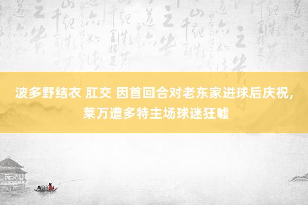 波多野结衣 肛交 因首回合对老东家进球后庆祝， 莱万遭多特主场球迷狂嘘