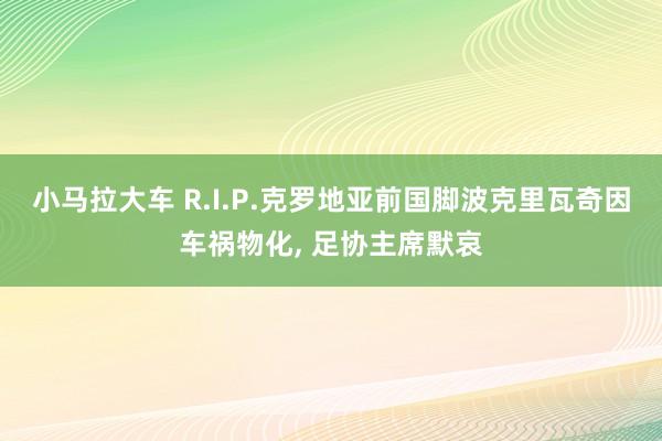 小马拉大车 R.I.P.克罗地亚前国脚波克里瓦奇因车祸物化， 足协主席默哀