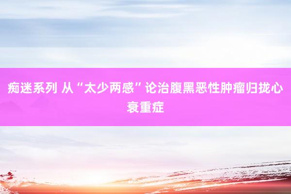 痴迷系列 从“太少两感”论治腹黑恶性肿瘤归拢心衰重症